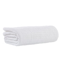 white cotton quilt textured