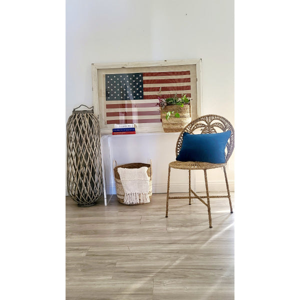 red white blue american flag framed