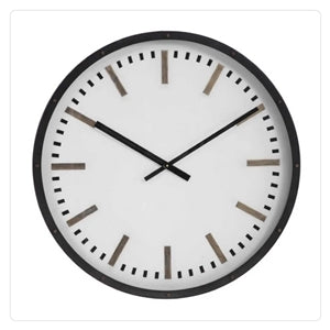 large contemporary black white wall clock