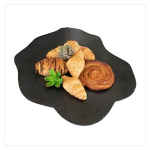 black slate freeform serving board