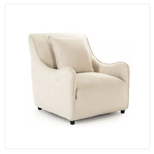 cream modern upholstered lounge chair