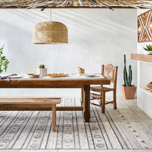 gray and white rug wood dining table chair