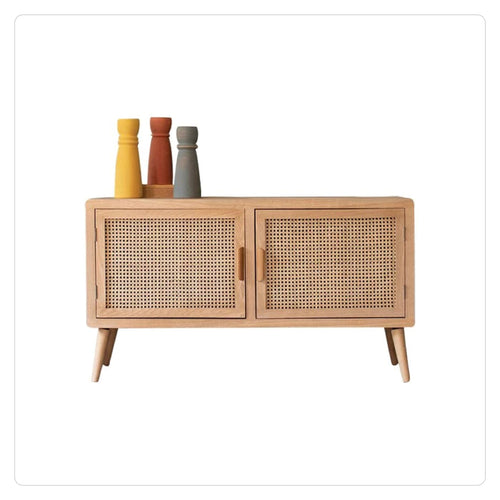 open cane doors media cabinet light wood