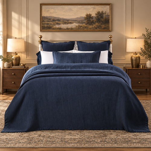 Black nightstand in neutral bedroom