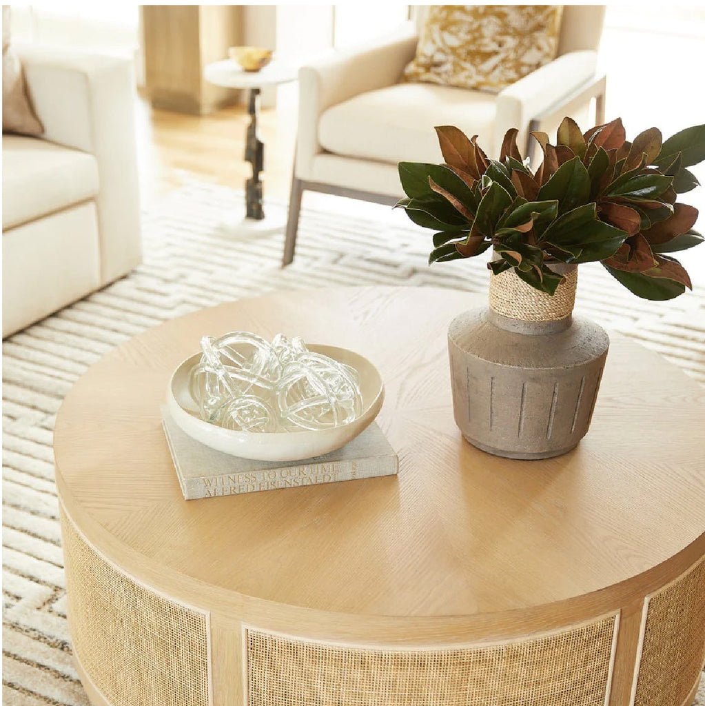 Lighwood coffee table with decor from Cyan Designs