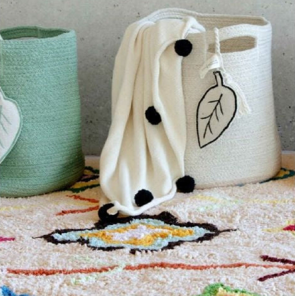 Rug, basket and throw from Lorena Canals