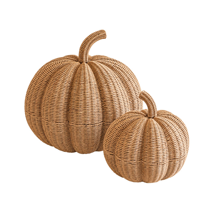 Kalalou’s Giant Woven Vine Pumpkins (set of 2) add perfect fall style to your porch or tabletop.
