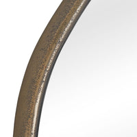 Close-up of an antique brass mirror trim 
