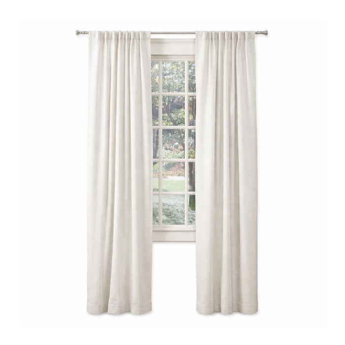 Curtain Panel - Boucle - 100% Cotton - White