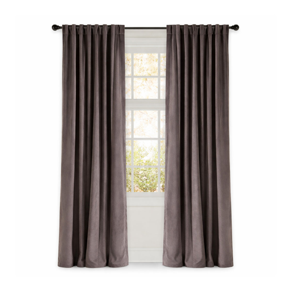 Curtain Panel - Camden - Ash Gray Velvet (size + treatment options)