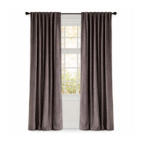 Curtain Panel - Camden - Ash Gray Velvet (size + treatment options)