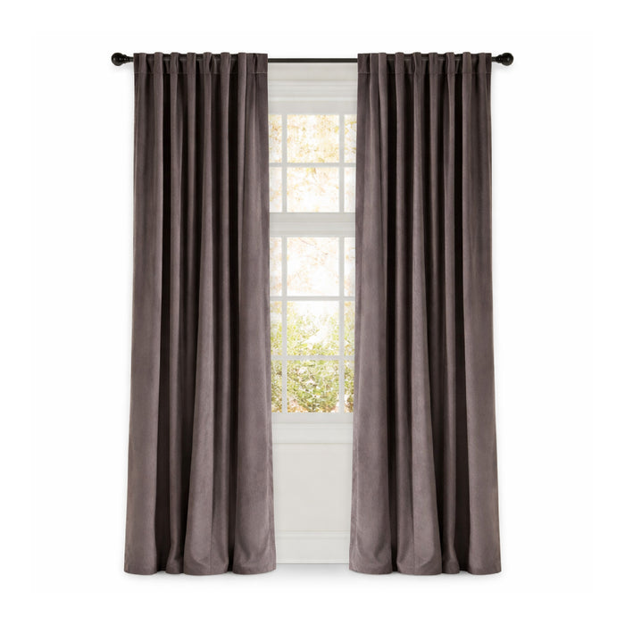 Curtain Panel - Camden - Ash Gray Velvet (size + treatment options)