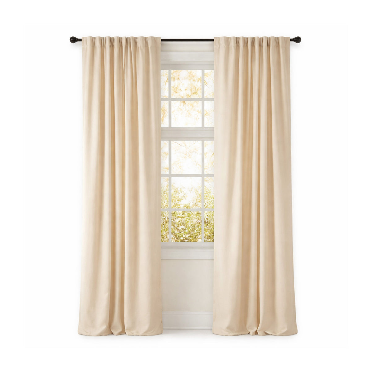 Curtain Panel - Camden - Ivory Velvet (size + treatment options)