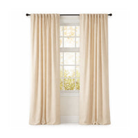Curtain Panel - Camden - Ivory Velvet (size + treatment options)