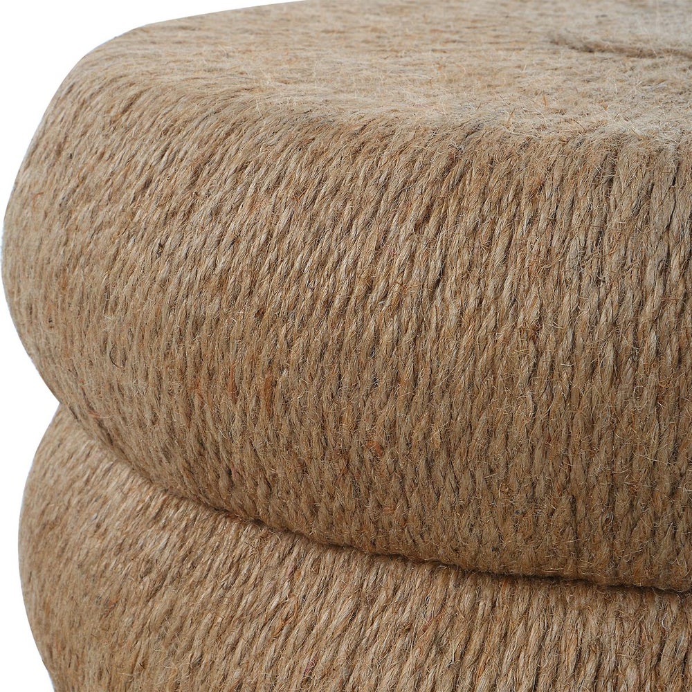 side table rustic charm natural braided rope 