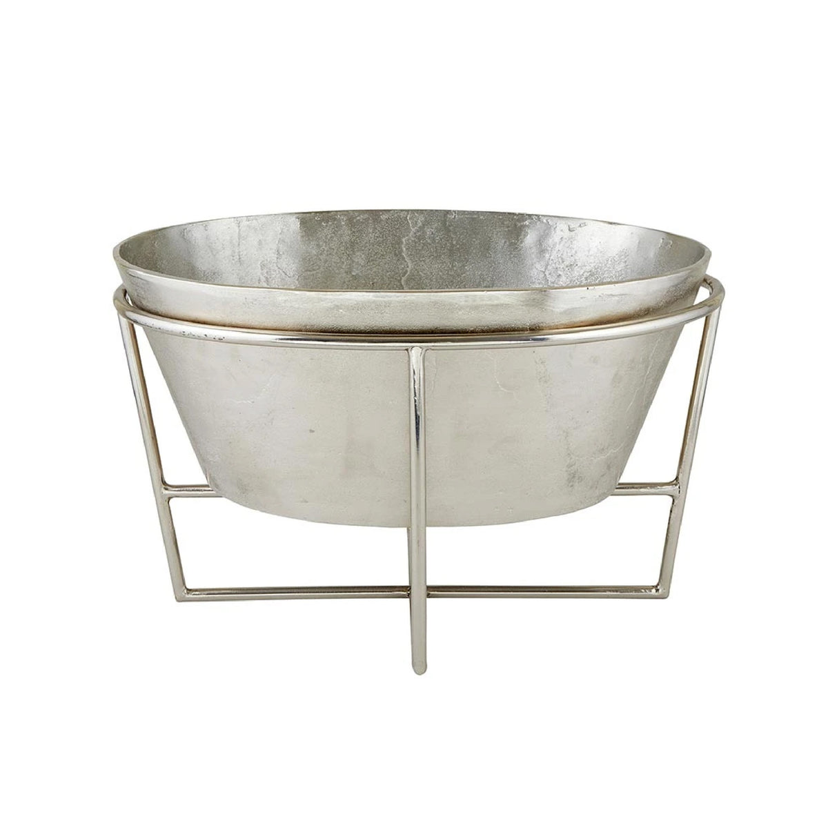 champagne wine bucket silver with stand