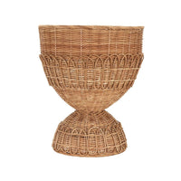 woven rattan basket tan neutral