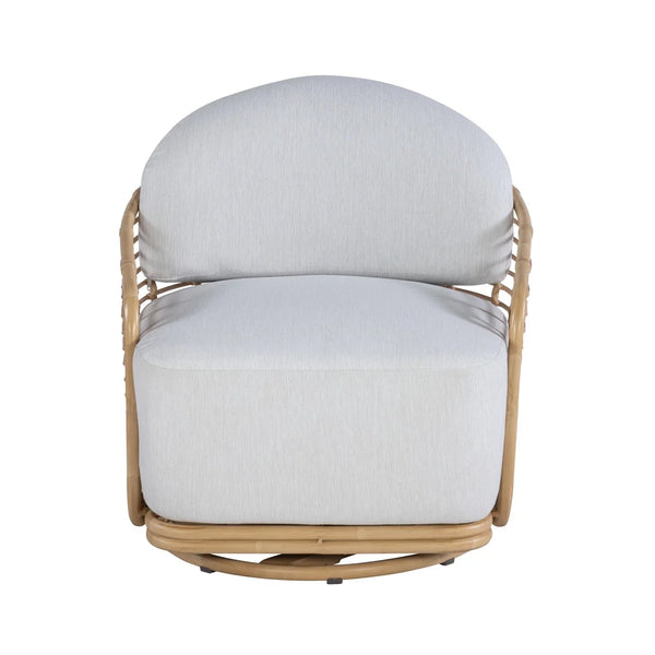 club chair swivel outdoor aluminum frame synethic faux rattan weave