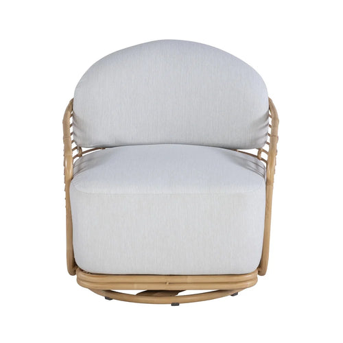 club chair swivel outdoor aluminum frame synethic faux rattan weave