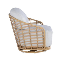 club chair swivel outdoor aluminum frame synethic faux rattan weave