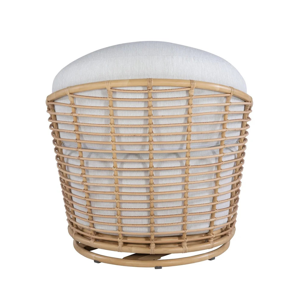 club chair swivel outdoor aluminum frame synethic faux rattan weave