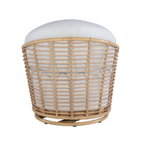 club chair swivel outdoor aluminum frame synethic faux rattan weave