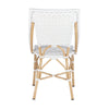 bistro chair indoor outdoor faux rattan weave white star pattern 