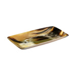 decorative tray rectangle horn natural 