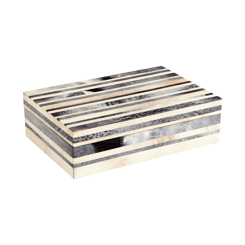wood resin decor box natural rectangle lidded