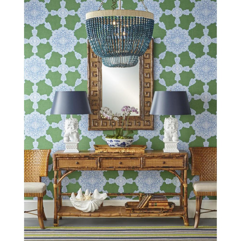 rattan wood console table drawers shelf tortoise
