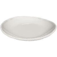 cream beaded rim melamine dinner plate