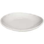 cream beaded rim melamine dinner plate