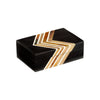 decorative box rectangle horn bone wood black brown small