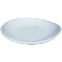 white beaded melamine salad plate