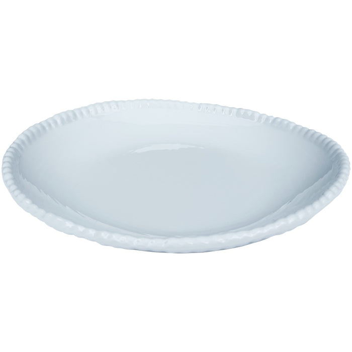 white beaded melamine salad plate