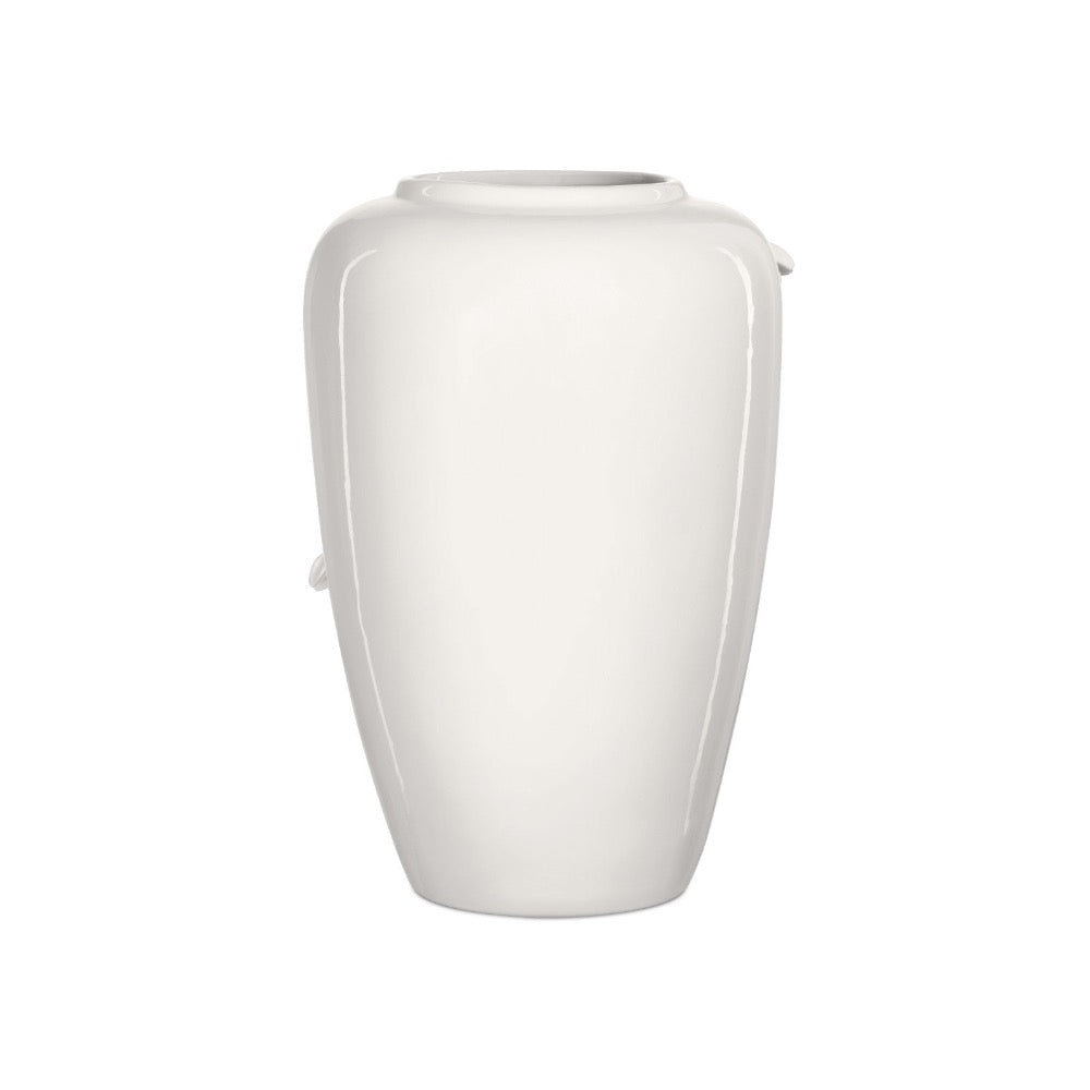 White vase on a white background