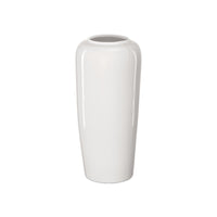 White ceramic vase on a white background