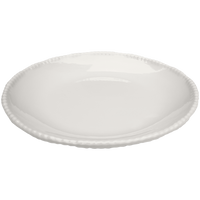 cream beaded rim melamine salad plate