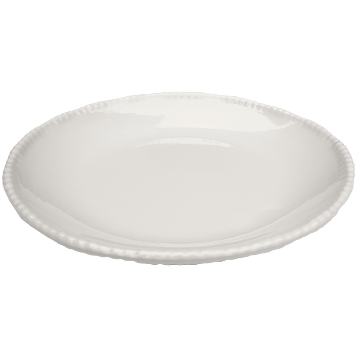 cream beaded rim melamine salad plate