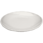 cream beaded rim melamine salad plate