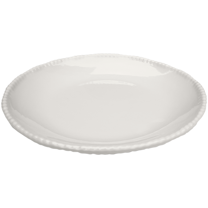 cream beaded rim melamine salad plate