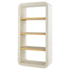 natural bone etagere 3 brass-clad shelves