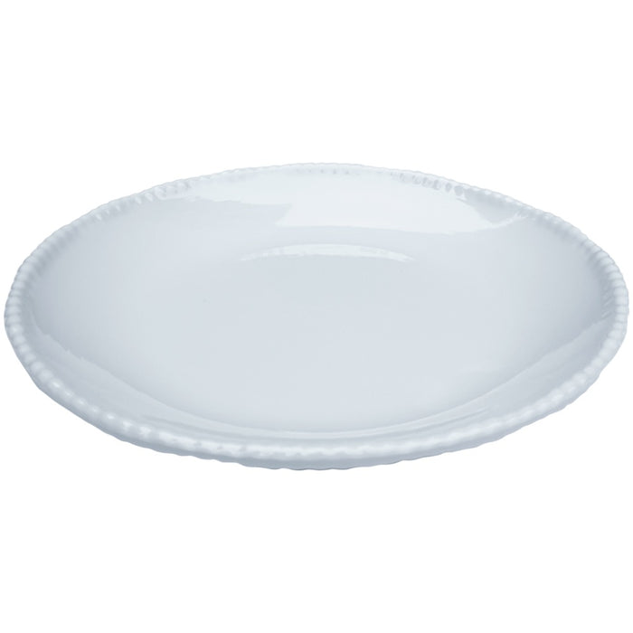 white beaded dinner plate melamine 