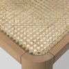 side table natural wood ask solids cane glass