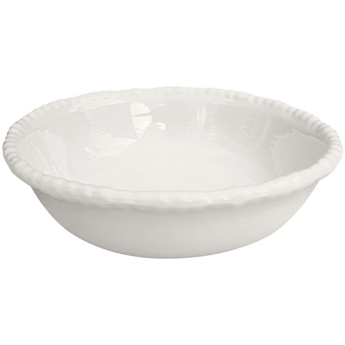 cream beaded rim melamine soup cereal bowl
