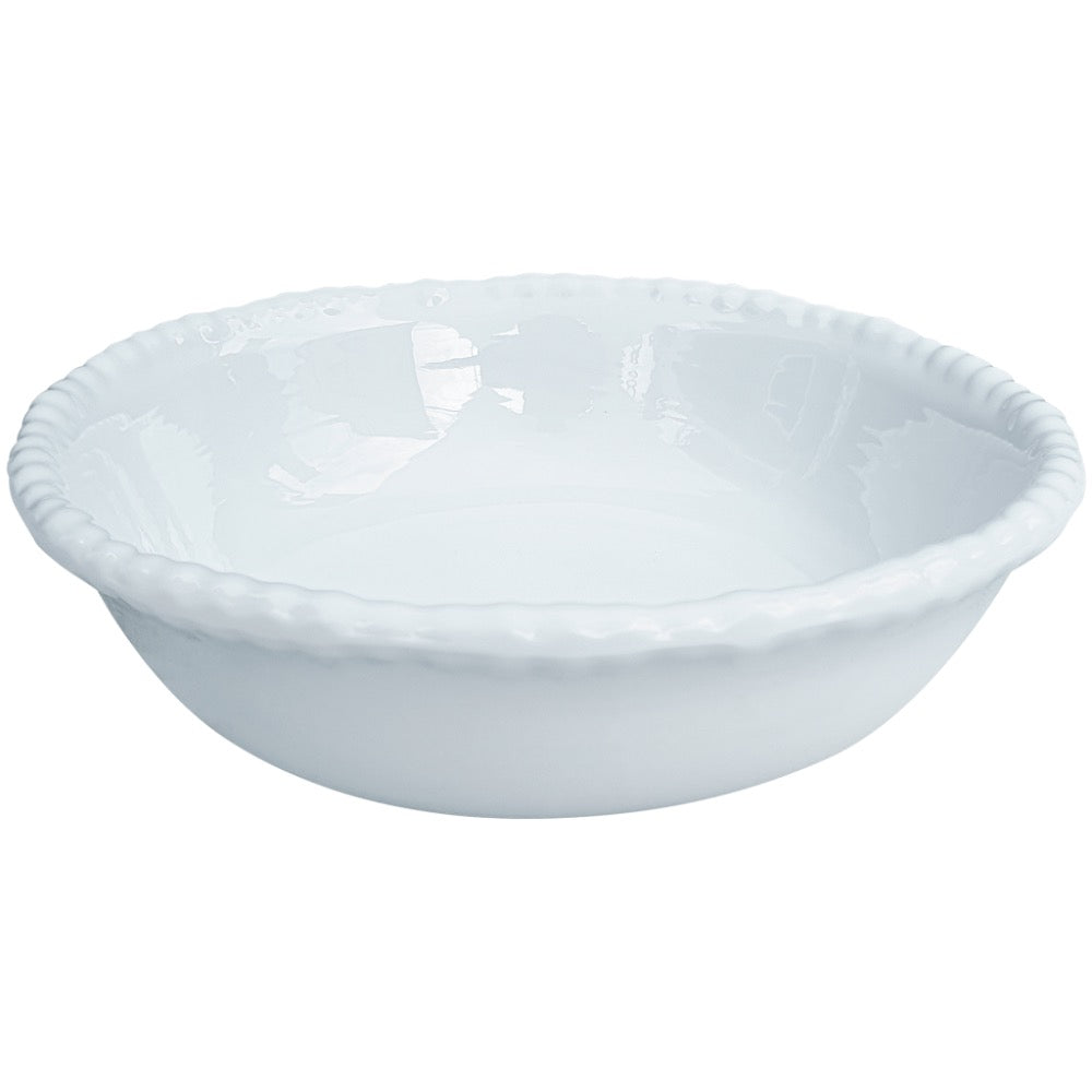 white beaded soup cereal bowl melamine