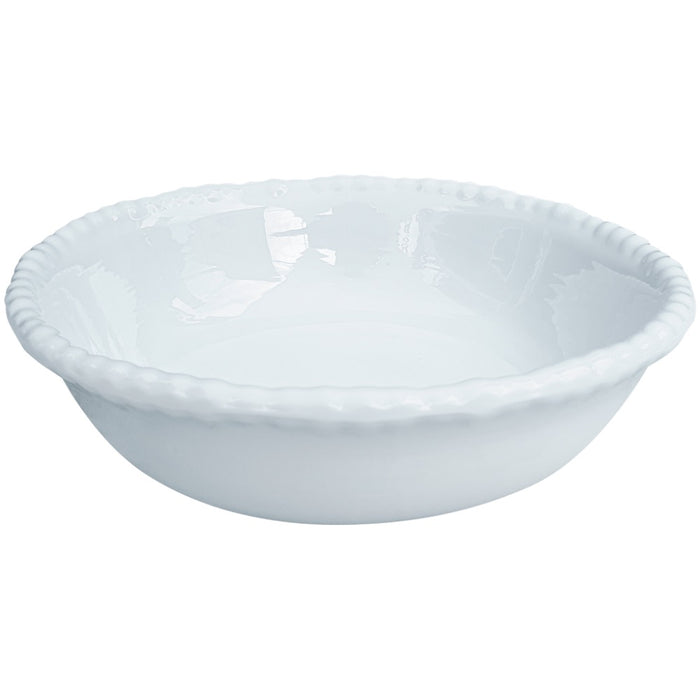 white beaded soup cereal bowl melamine