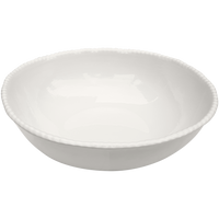 cream beaded rim melamine serving bowl set