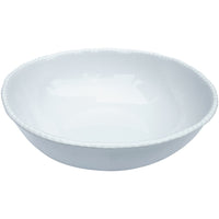 white beaded melamine serving bowl 
