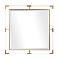 square mirror beveled iron gold leaf clear acrylic
